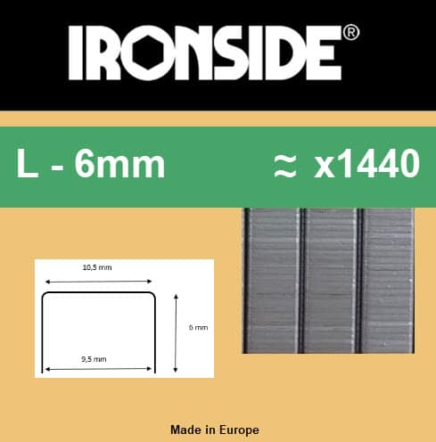 Heftklammern Ironside 6mm 10414