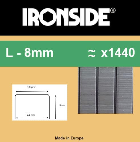 Heftklammern Ironside 8mm 10415